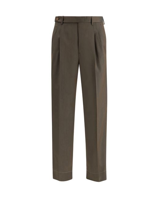 Brioni Gray Trousers Capri for men