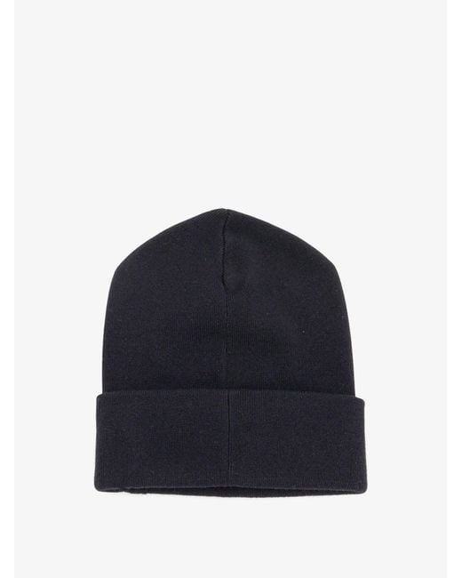 Brunello Cucinelli Blue Cashmere Hat With Monili Detail