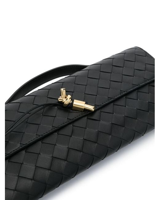 Bottega Veneta Black Andiamo Medium Clutch
