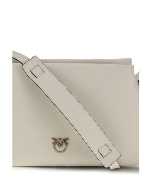 Pinko White Shoulder Bag One Two Three Mini/Antique