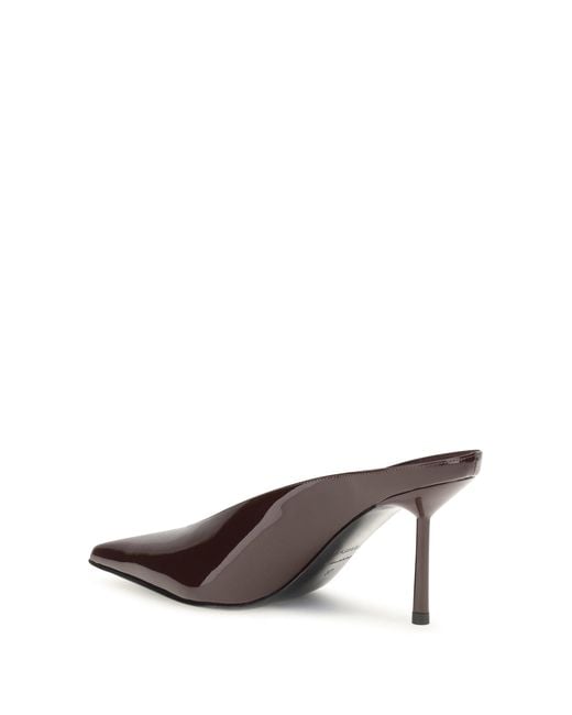 Le Silla Brown Clivage Mules Cherry
