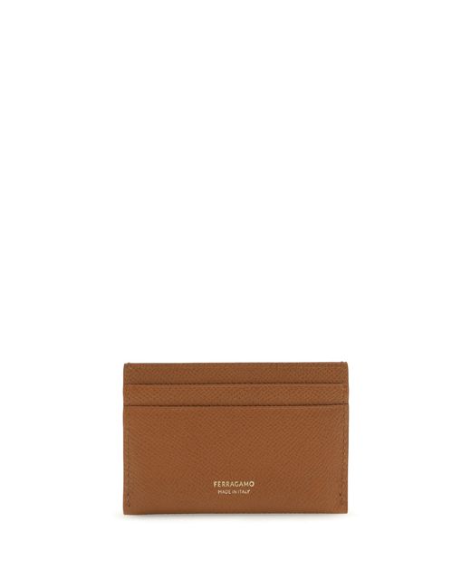 Ferragamo Brown Gancini Card Holder