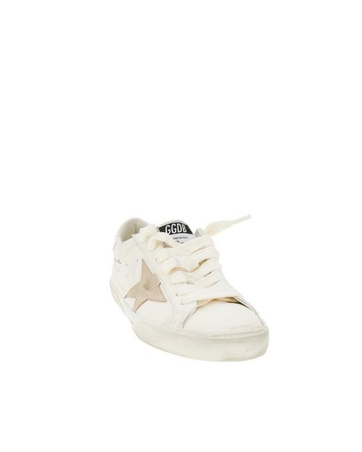 Golden Goose Deluxe Brand White 'Super-Star' Leather Sneakers for men