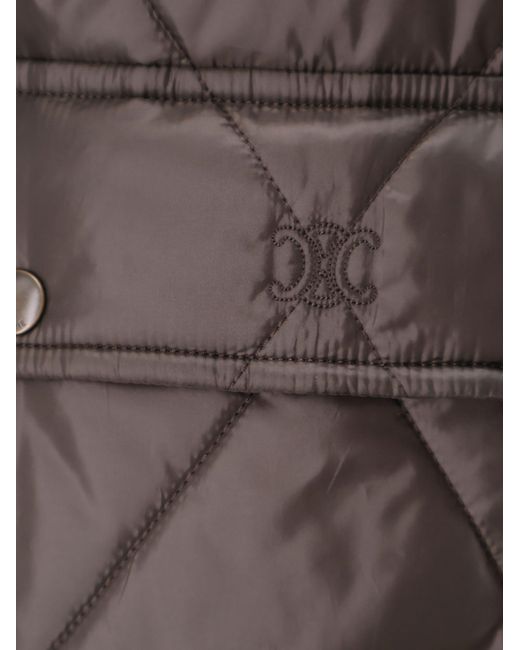 Céline Brown Triomphe Quilted Jacket