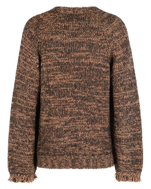 Laneus Brown Multi Alpaca Blend Sweater