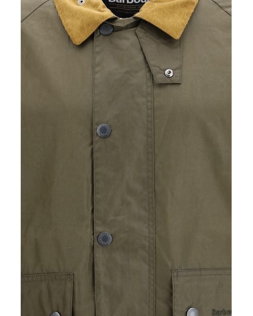 Barbour Green Wax Jacket Modern Bedale Beech for men