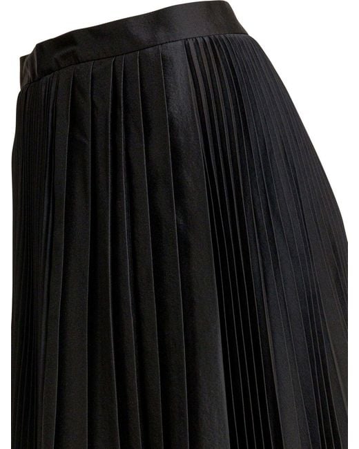 Sandbeige Black Polyester Skirt