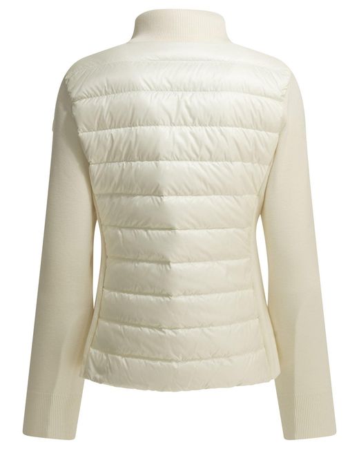 Moncler Natural Padded Wool Cardigan