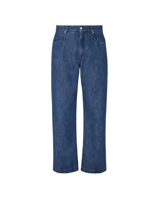 Fendi Blue Straight Leg Jeans 5 Pockets