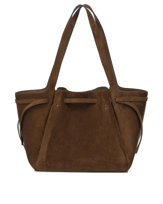 Tory Burch Brown Suede Shoulder Bag