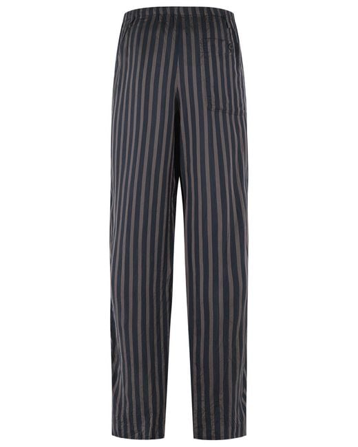 Dries Van Noten Gray 'Penny' Cupro Pants for men