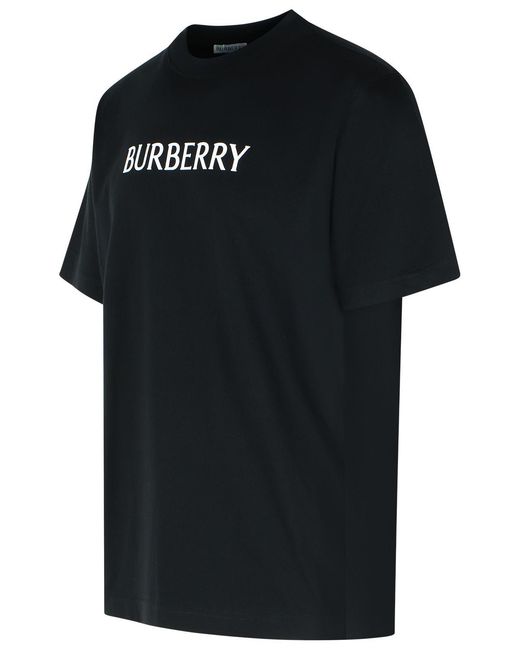 Burberry Black 'Seth' Cotton T-Shirt for men