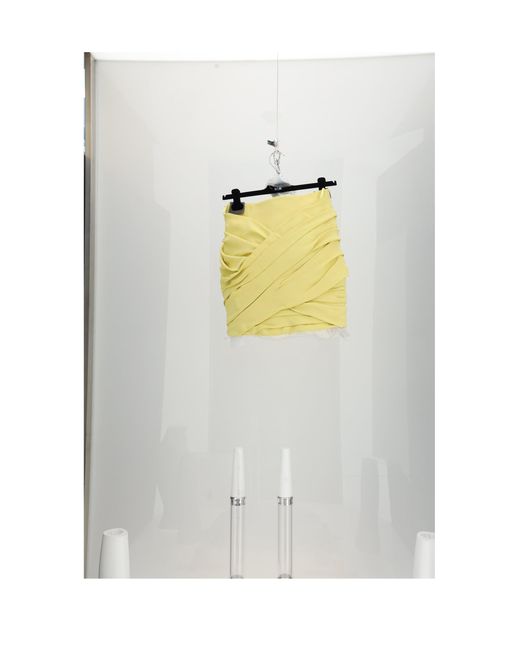Céline Gray Draped Mini Skirt