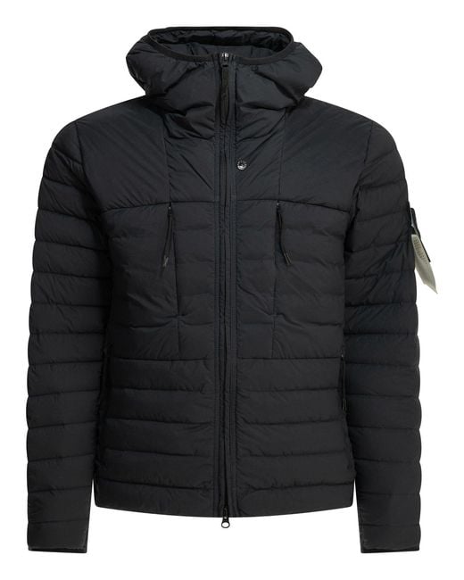 Stone Island Black Nylon Short Down Jacket for men
