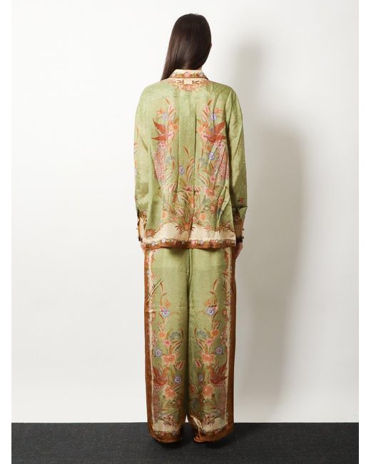 Zimmermann Green Silk Shirt Indra