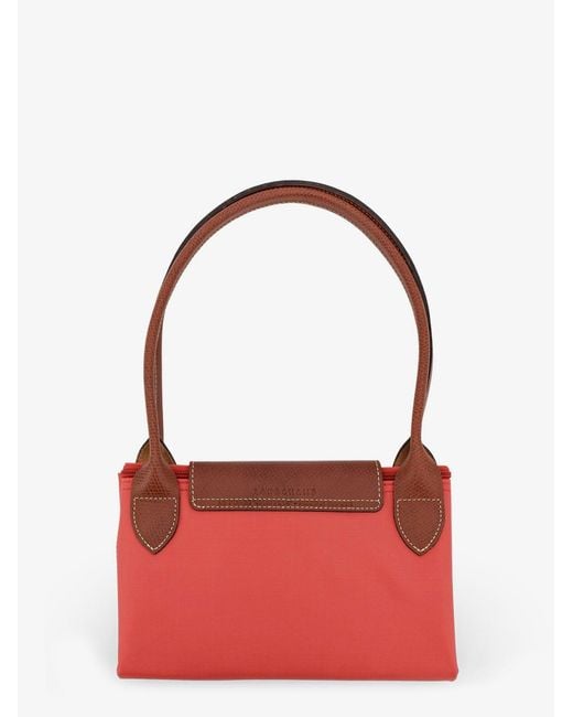Longchamp Red Le Pliage Nylon Shoulder Bag