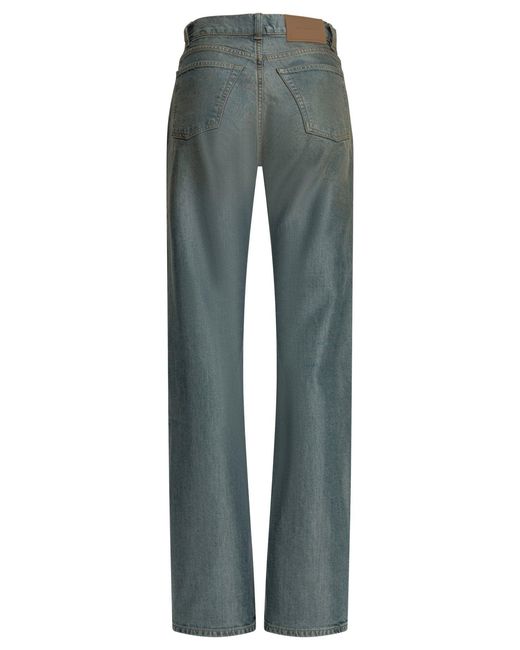 Our Legacy Gray Wata Cut Organic Cotton Polyester Straight Leg Jeans for men