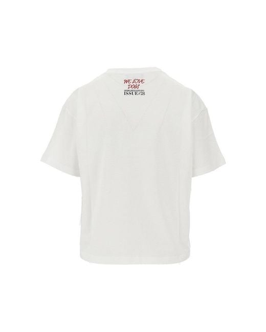 Emporio Armani White Asv 'We Love Dogs' T-Shirt