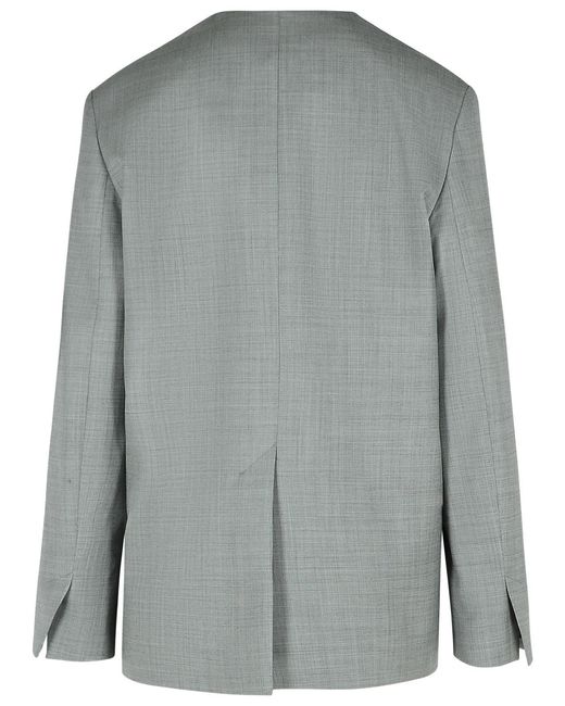 Loulou de Saison Gray Altair Virgin Wool Blazer