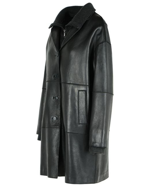 P.A.R.O.S.H. Black 'Maciock' Lambskin Jacket