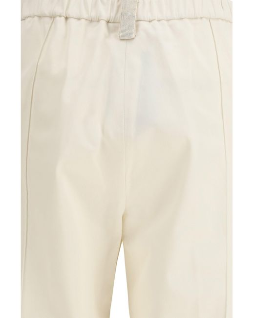 Fabiana Filippi Natural Trousers Cotton Gabardine