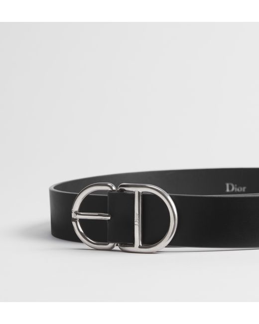 Dior Black Cd Leather Belt for men