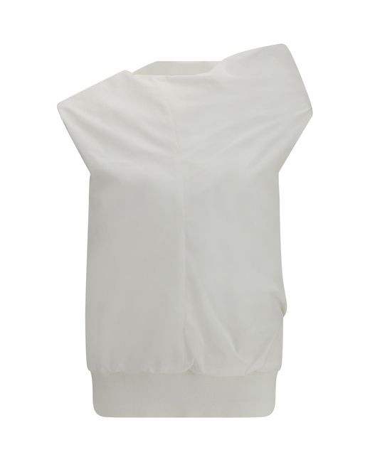 Sacai Gray Poplin Top Off