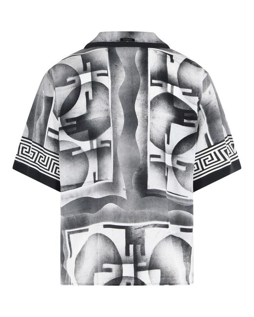 Versace Gray 'Informal' Silk Shirt for men