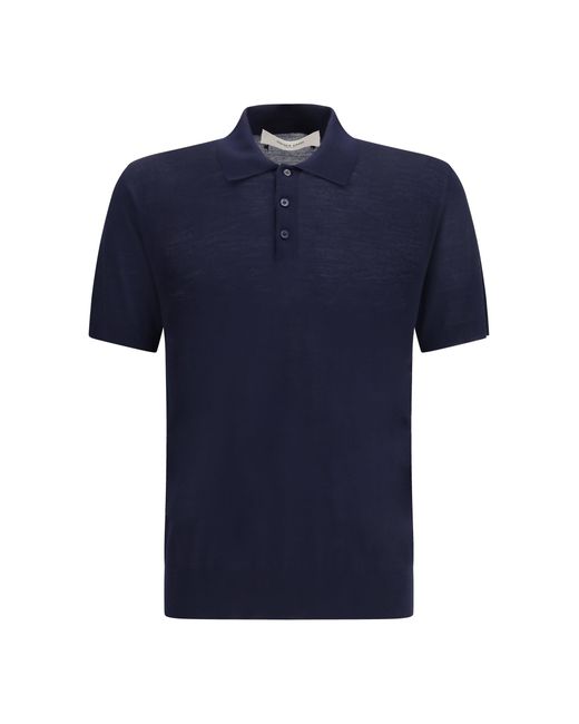 Golden Goose Deluxe Brand Blue Merino Wool Polo for men