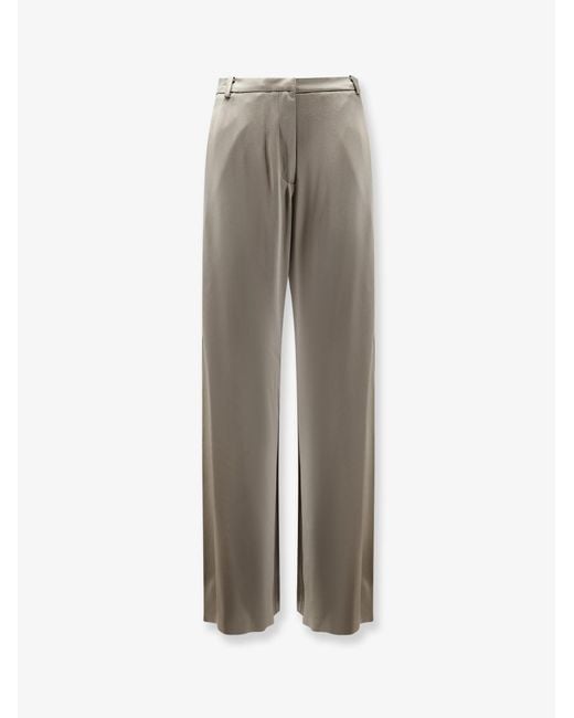 Alysi Gray Satin Trousers