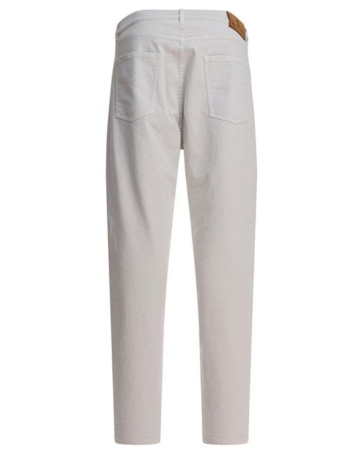 Brunello Cucinelli Gray Straight-Leg Jeans