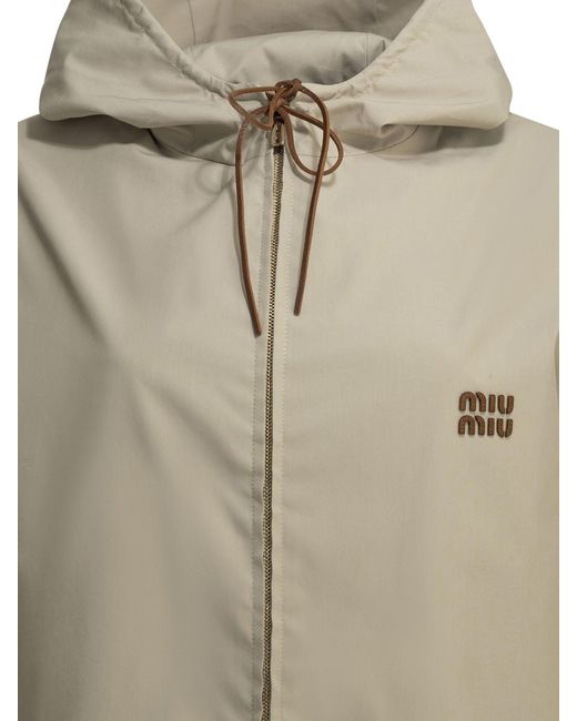 Miu Miu Natural Lightweight Cotton Panama Jacket