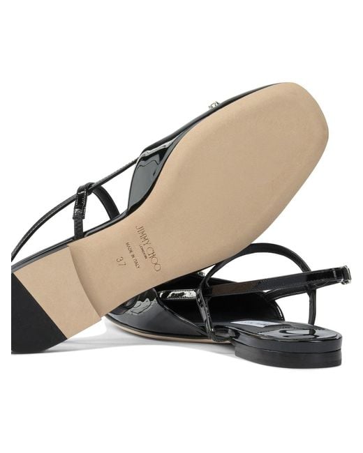 Jimmy Choo Black "Belinda" Slingback Ballet Flats
