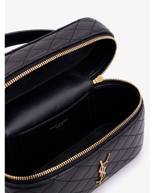Saint Laurent Blue Gaby Vanity Leather Crossbody Bag