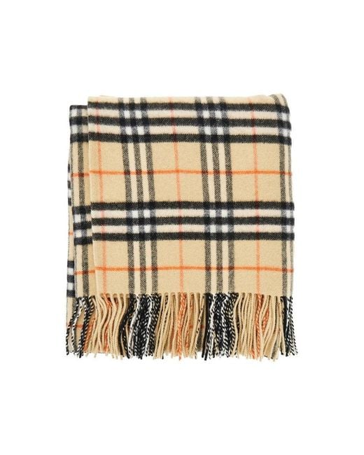 Burberry Metallic Check Wool And Cashmere Cape
