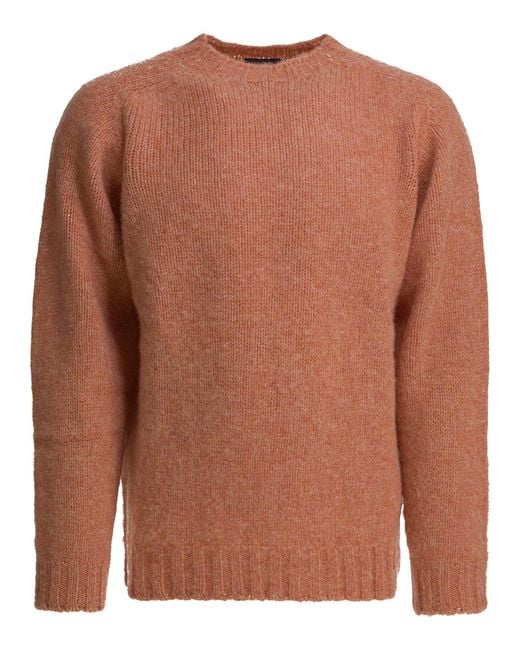 Beams Plus Brown Shaggy Bernard Knitwear for men
