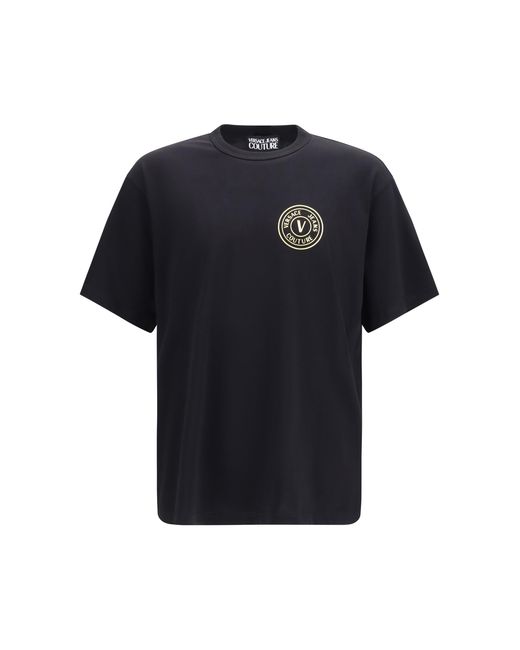 Versace Jeans Couture Black Cotton Logo T-Shirt for men