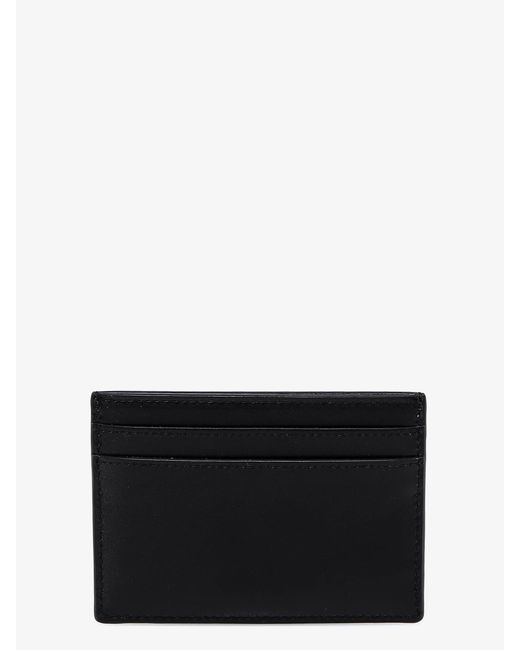 Saint Laurent Black Cassandre Leather Card Holder for men