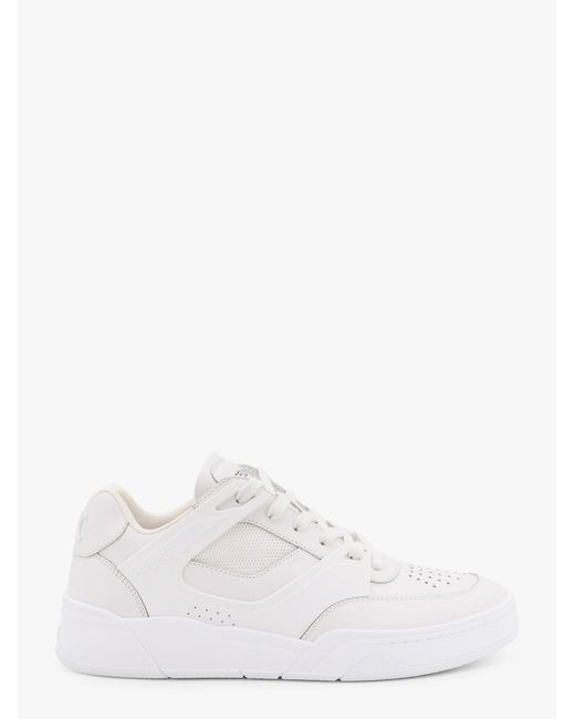 Céline White Ct-09 Leather Sneakers With Mesh Inserts for men