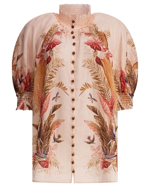 Zimmermann Pink "Ascension" Rami㨠Shirt