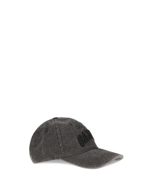 Ganni Gray Baseball Cap
