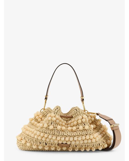 Jimmy Choo Natural Shoulder Bag Bon Bon Raffia
