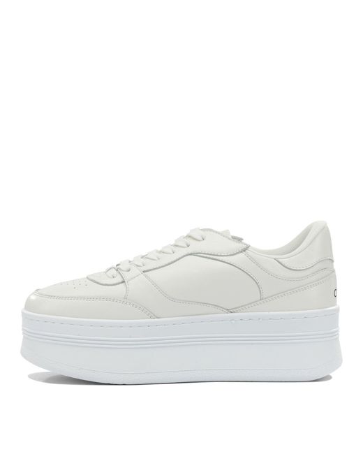 Céline White "Block" Wedge Sneakers