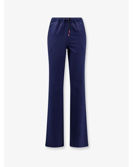 Men's Blue Cotton Trousers With Drawstring