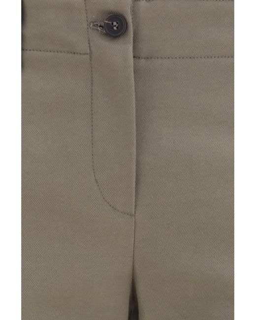 Brunello Cucinelli Gray Slim Flared Pants