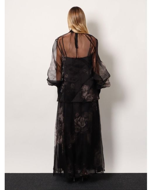 Zimmermann Black Hypnotic Maxi Skirt Silk Long Skirt