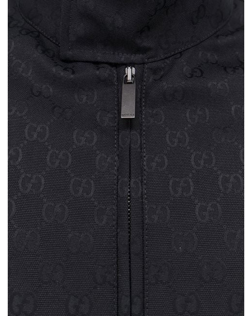 Gucci Blue Gg Cotton Fabric Jacket for men