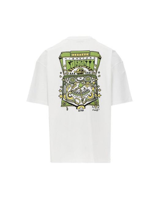 Carhartt White 'Pinball' Print T-Shirt for men