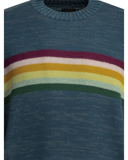 Kapital Blue Peckish Crewneck Sweater for men