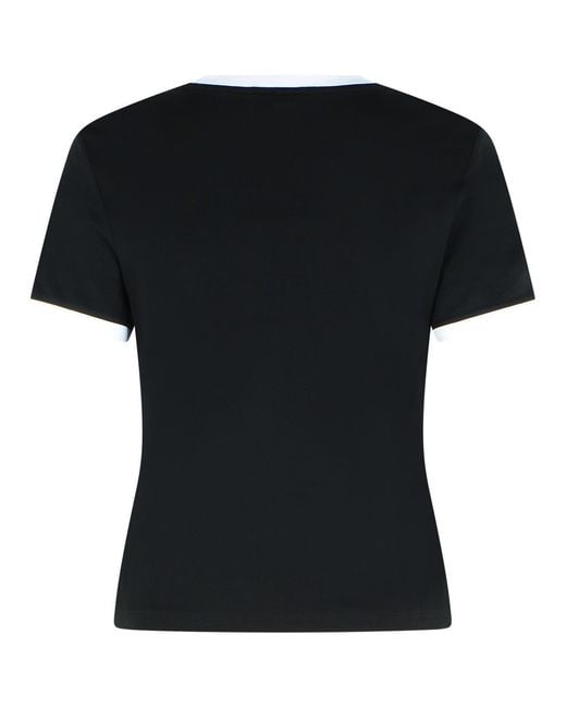 Versace Black Top With Print